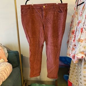 Dusty Rose Velvet Loft Jeans